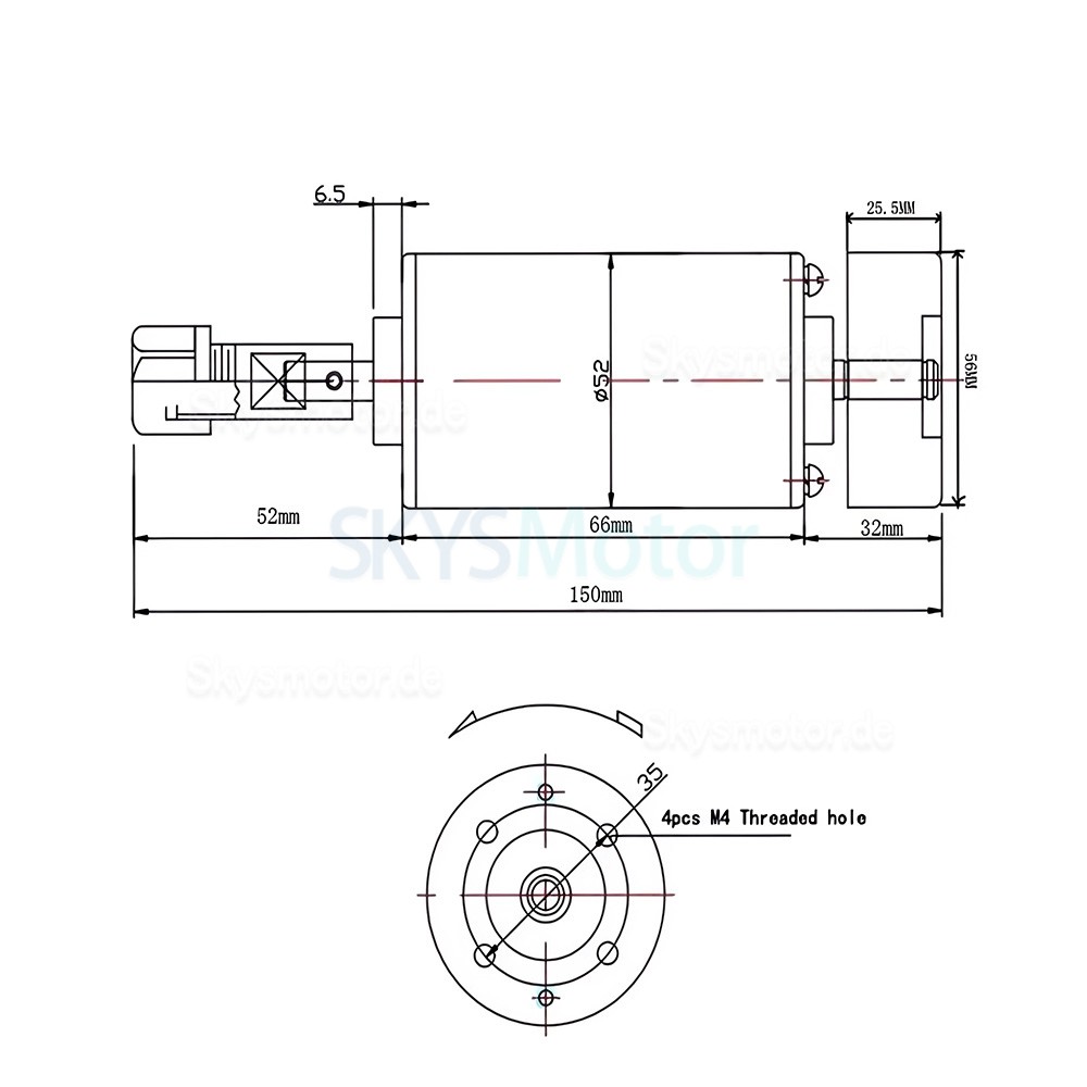 Chinaspindel CNC Luftgek&uuml;hlt OSP001714 12V/24V 200W 10000 U/min ER11/ER16 Spannzange f&uuml;r kleine Graviermaschinen